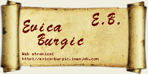 Evica Burgić vizit kartica